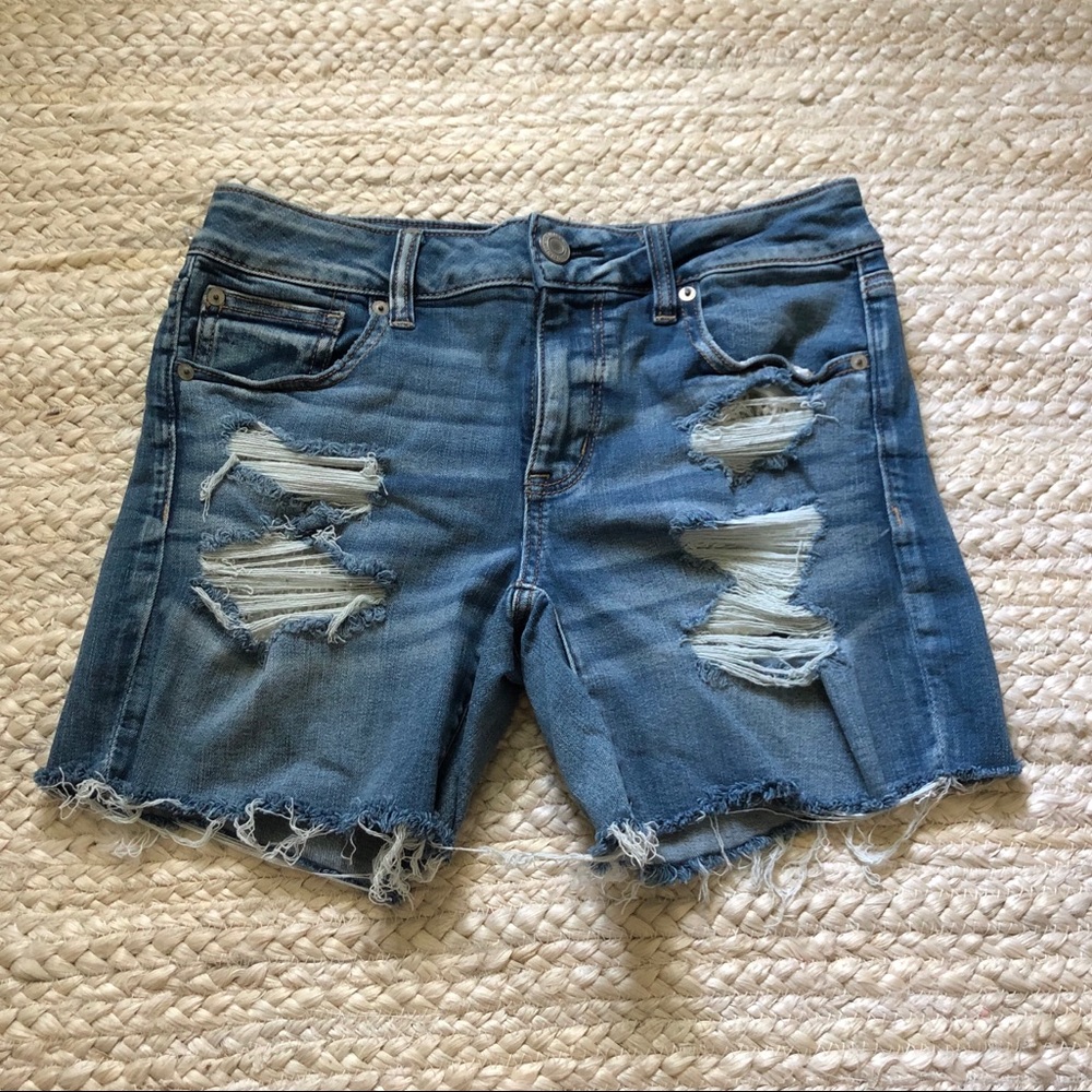 American Eagle Denim Shorts w/ Lace Pockets-sz 10